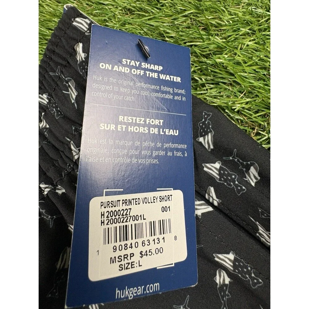 NWT Men's Huk Pursuit Volley Swim Chino Lined Shorts size L